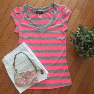Bright pink & grey t-shirt